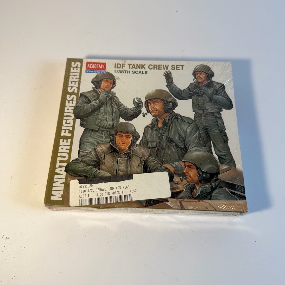 Vintage 1996 Academy 1380 IDF Tank Crew Set 1/35 Scale Sealed Model Kit